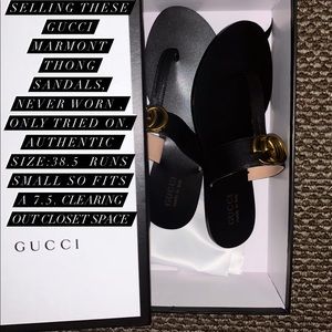 Authentic Gucci Marmont Thong Sandals
